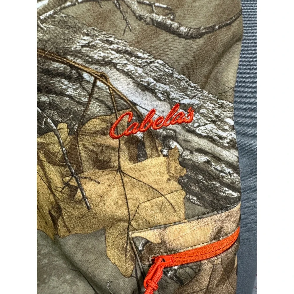 Cabelas Youth Realtree Xtra Camo Fleece Lined Hunting‎ Pants Orange Size L Kids